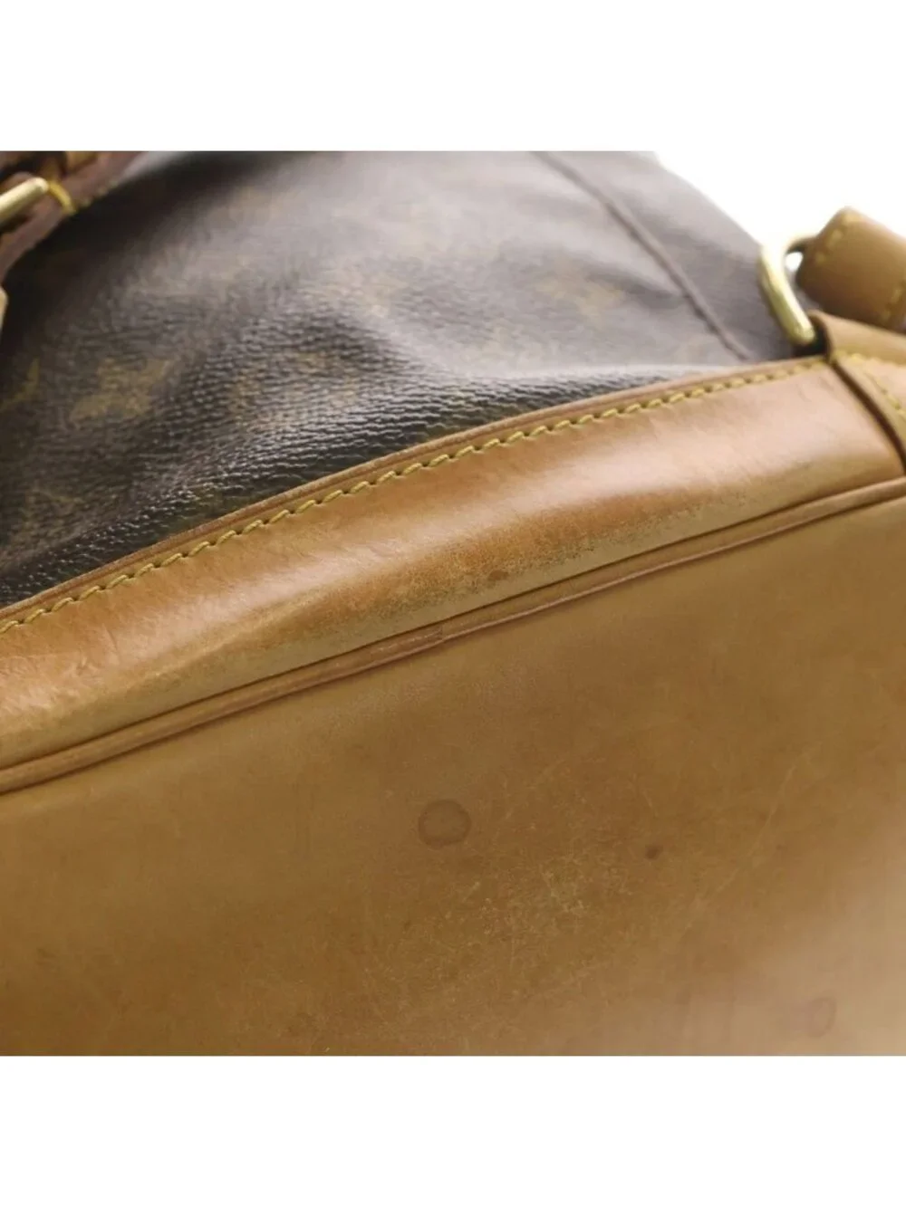 Louis Vuitton Monogram Montsouris MM Leather Backpack Brown